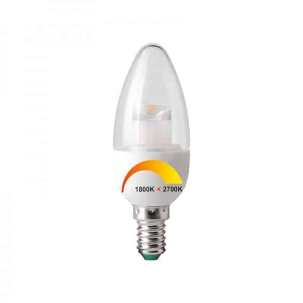 LED kaars helder E14 4W 230V - Dim to Warm