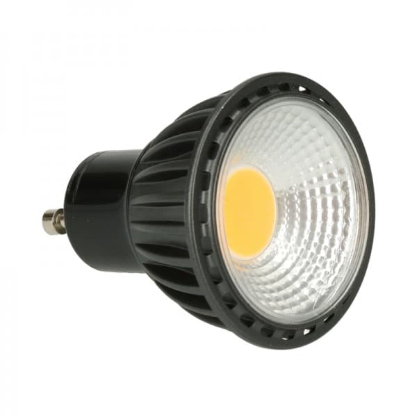 LED spot COB 230V 3W - GU10 (zwart)