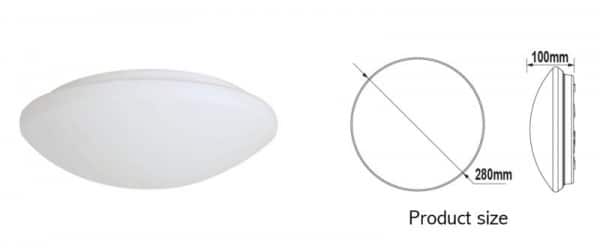 Plafonniere E27 met bewegingssensor en Schemersensor - Type 6 - Afbeelding 7