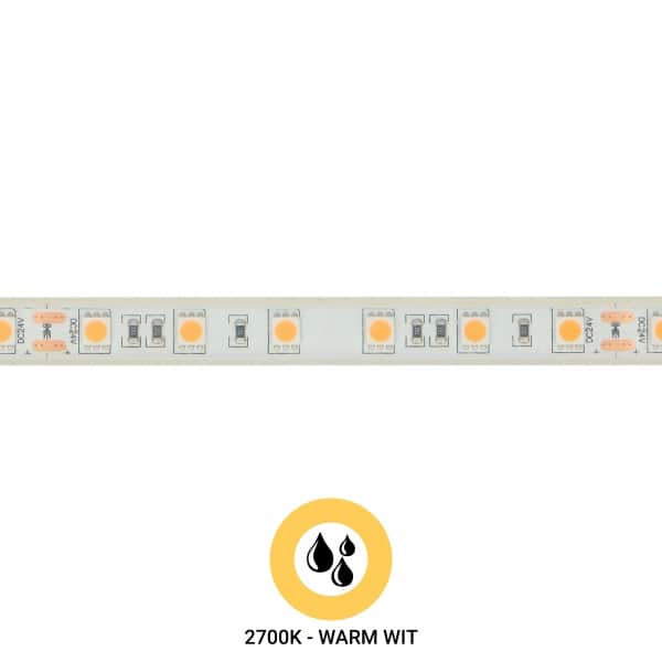 LED strip Warm Wit (60leds/m 24V) op rol van 5 mtr - Afbeelding 2