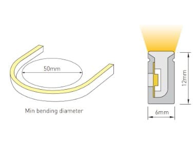 Silicone LED Neon Flex 6x12mm RGB-W - Afbeelding 4