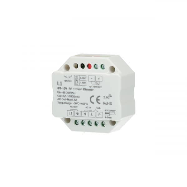 (0)1-10V dimmer L1- RF en push dim