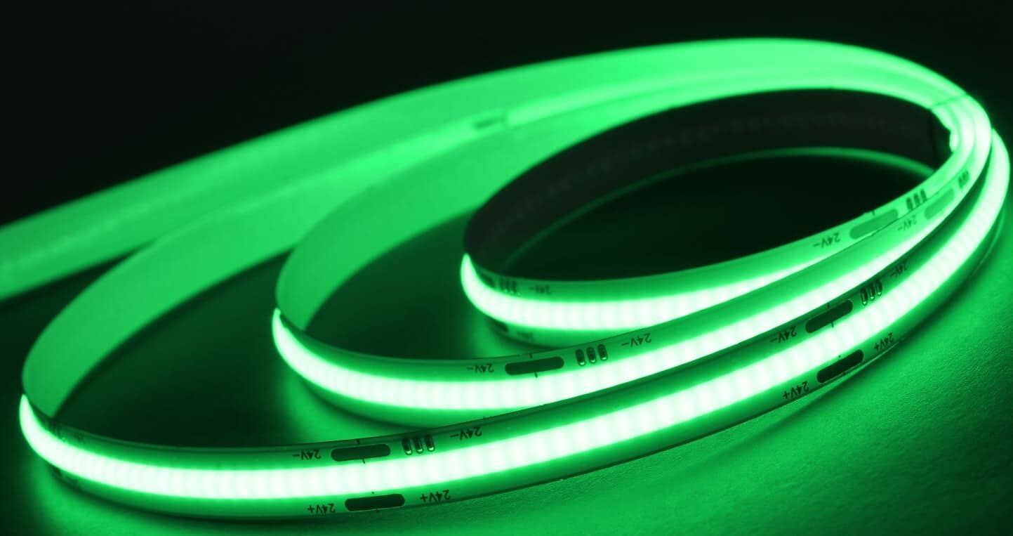 COB LED strip Groen (480 LEDs/m 24V)