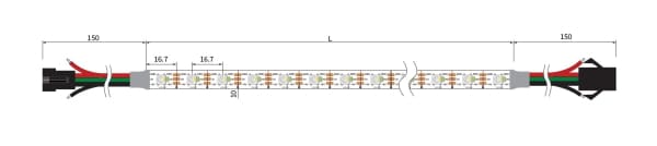 Digital RGBW strip 60-SK6812 - Afbeelding 2